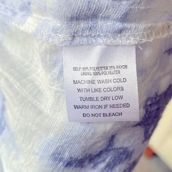 INDIGO ROSE TIE DYE BOHO FLOWY MAXI DRESS LINED BLUE & WHITE SIZE 2X NWT - Picture 8 of 10